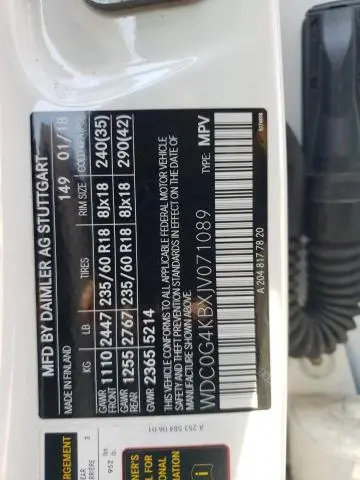 2018 MERCEDES-BENZ GLC 300 4MATIC  