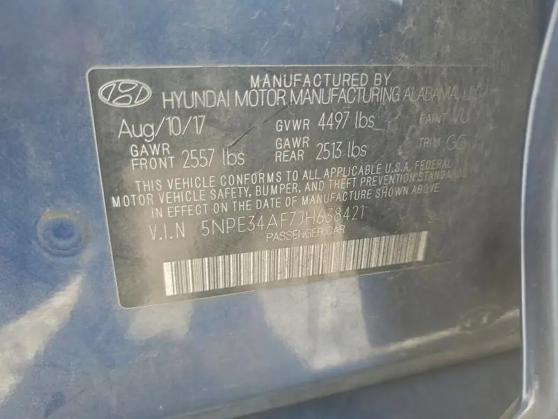 2018 HYUNDAI SONATA SPORT  