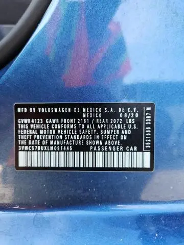 2020 VOLKSWAGEN JETTA S  