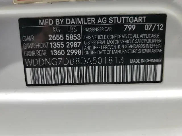 2013 MERCEDES-BENZ S 550  