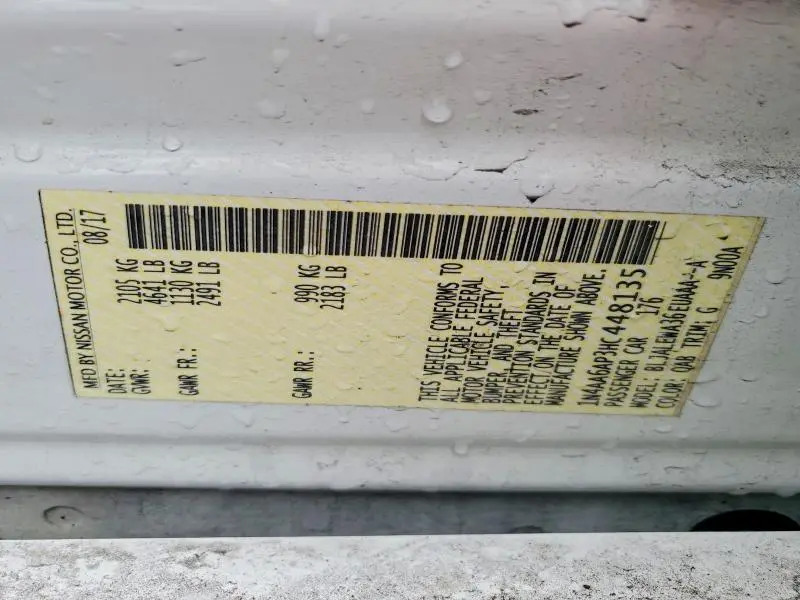 2017 NISSAN MAXIMA 3.5 SL  