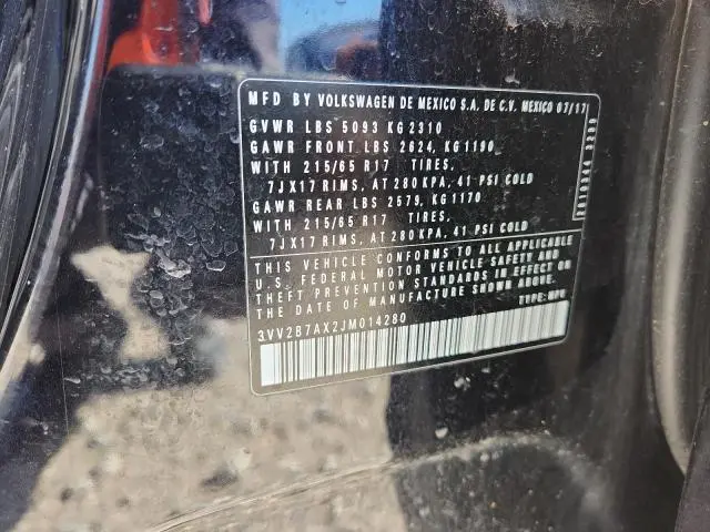 2018 VOLKSWAGEN TIGUAN SE  