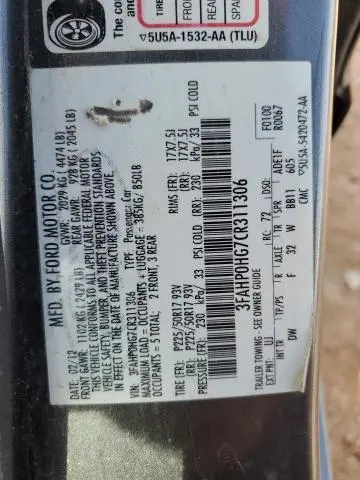 2012 FORD FUSION SE  