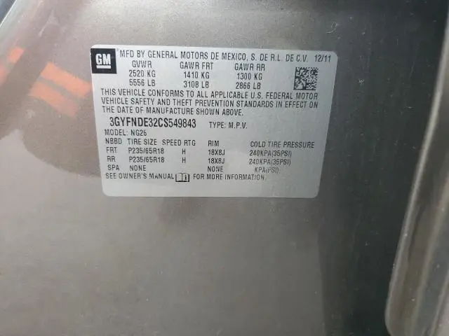 2012 CADILLAC SRX LUXURY COLLECTION  