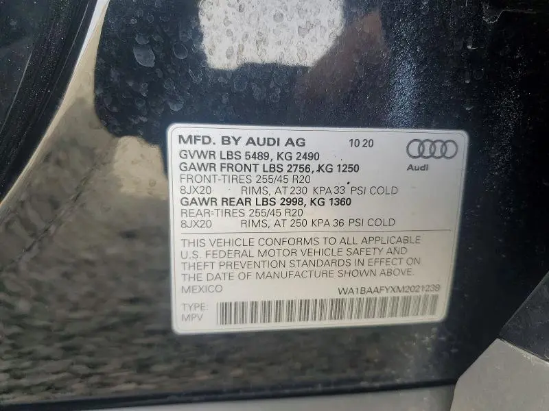 2021 AUDI Q5 PREMIUM PLUS  