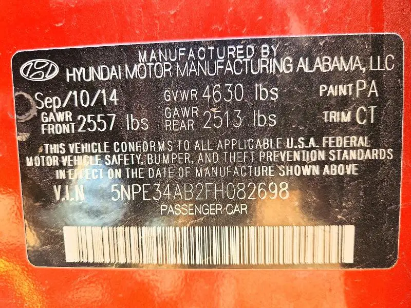 2015 HYUNDAI SONATA SPORT  