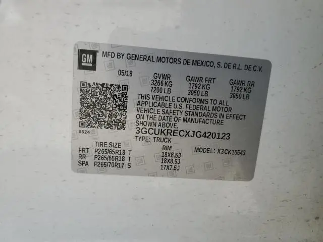 2018 CHEVROLET SILVERADO K1500 LT  