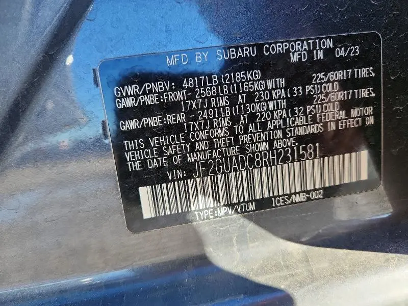 2024 SUBARU CROSSTREK PREMIUM  