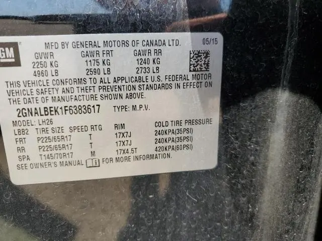 2015 CHEVROLET EQUINOX LT  