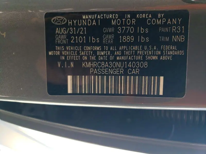 2022 HYUNDAI VENUE LIMITED  