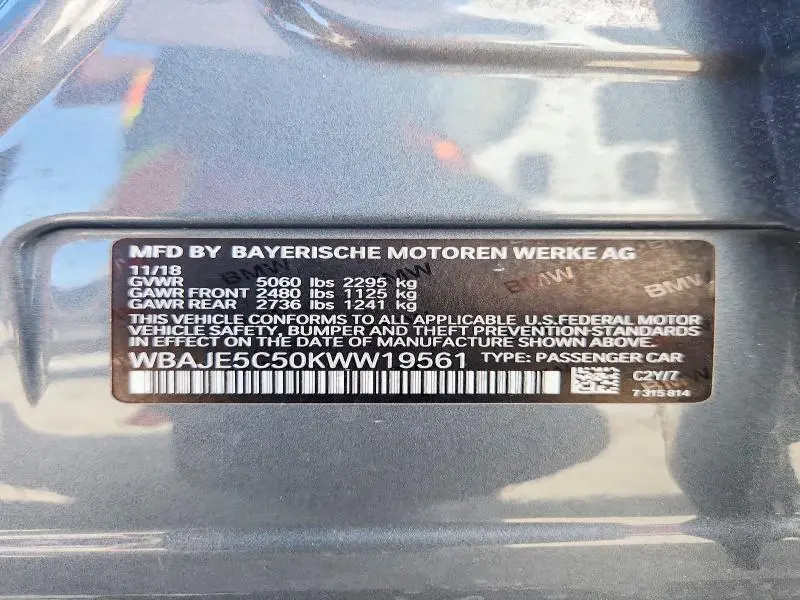 2019 BMW 540 I  