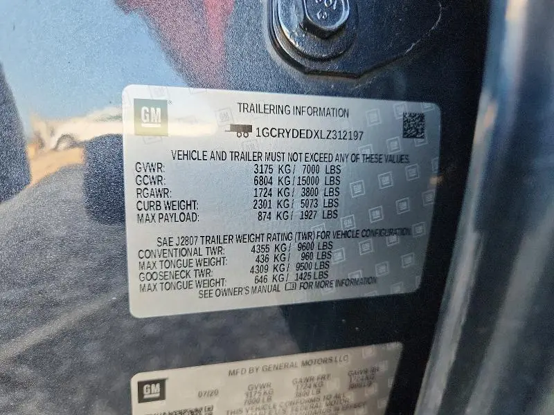 2020 CHEVROLET SILVERADO K1500 LT  