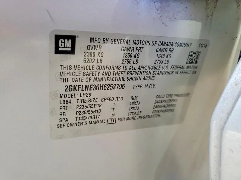 2017 GMC TERRAIN SLE  