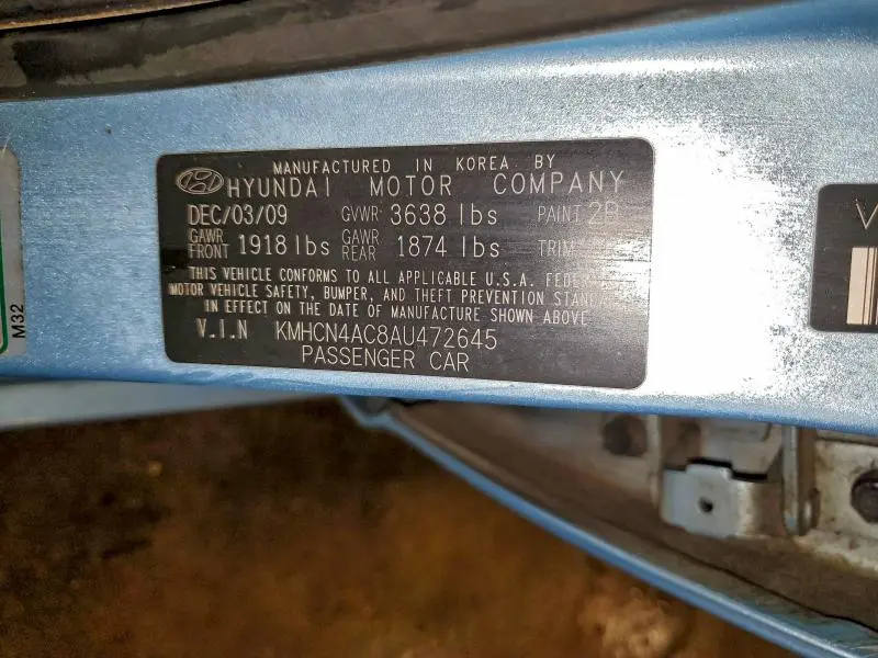 2010 HYUNDAI ACCENT GLS  