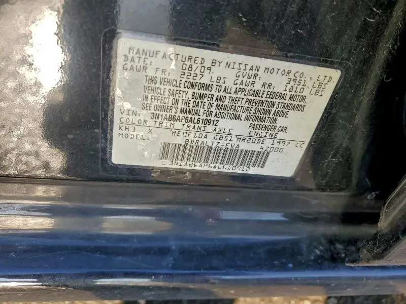 2010 NISSAN SENTRA 2.0  