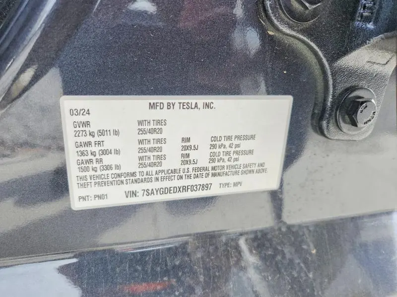 2024 TESLA MODEL Y   