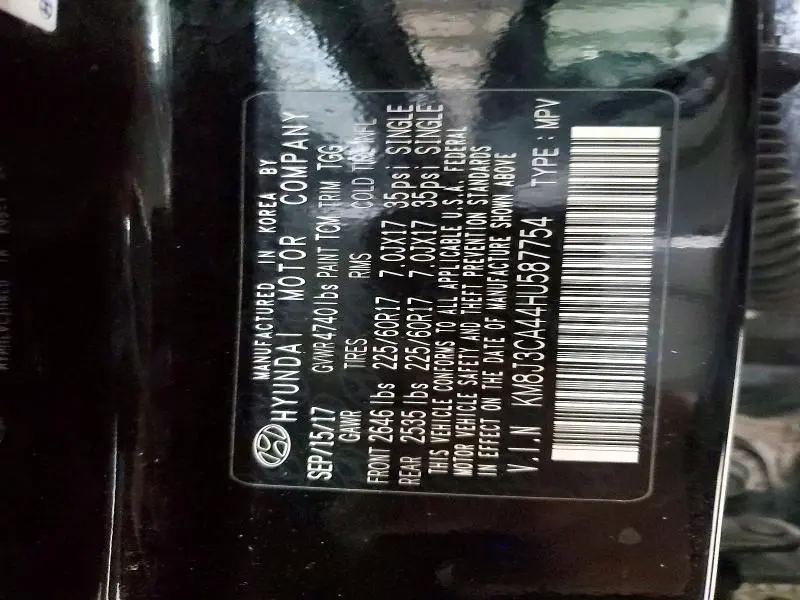 2017 HYUNDAI TUCSON SE  