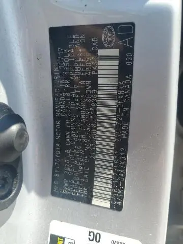 2018 TOYOTA COROLLA L  