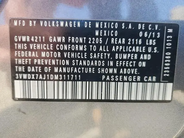 2013 VOLKSWAGEN JETTA SE