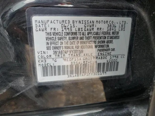 2015 NISSAN SENTRA S  