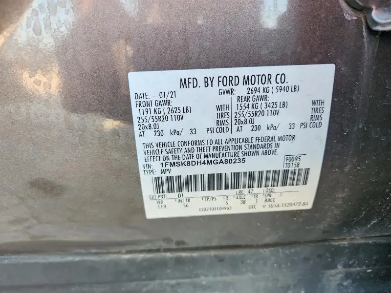 2021 FORD EXPLORER XLT  