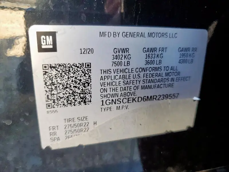 2021 CHEVROLET SUBURBAN C1500 RST  