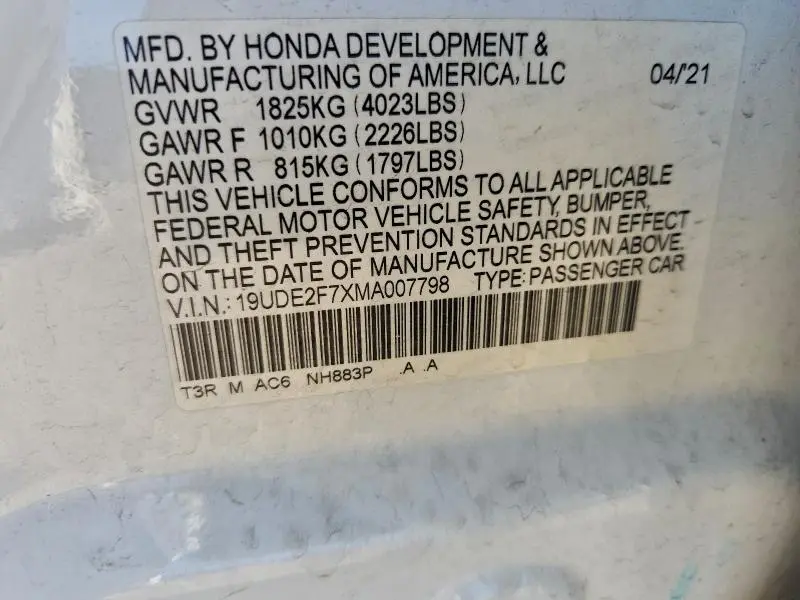 2021 ACURA ILX PREMIUM  