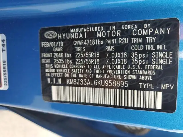 2019 HYUNDAI TUCSON LIMITED  