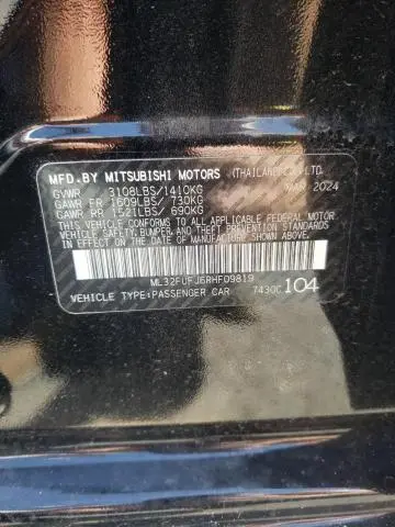 2024 MITSUBISHI MIRAGE G4 ES  