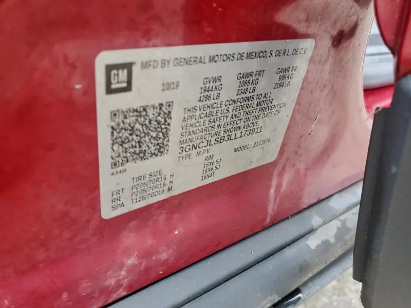 2020 CHEVROLET TRAX 1LT  