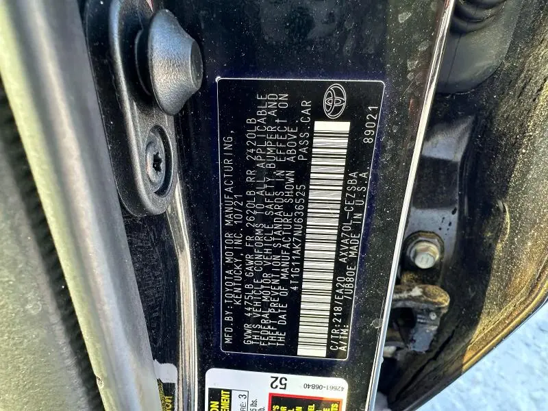 2022 TOYOTA CAMRY SE  