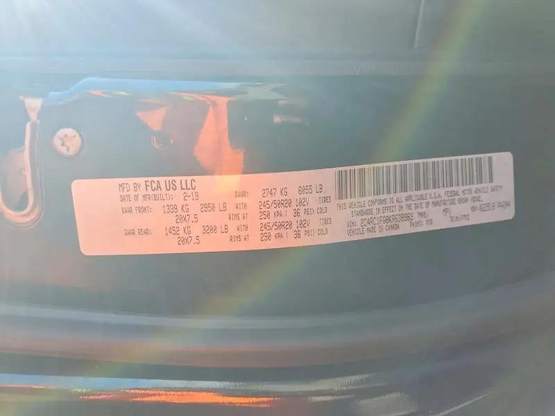 2019 CHRYSLER PACIFICA TOURING PLUS  