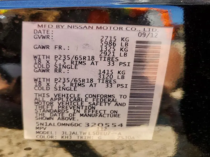 2013 INFINITI JX35 BASE  
