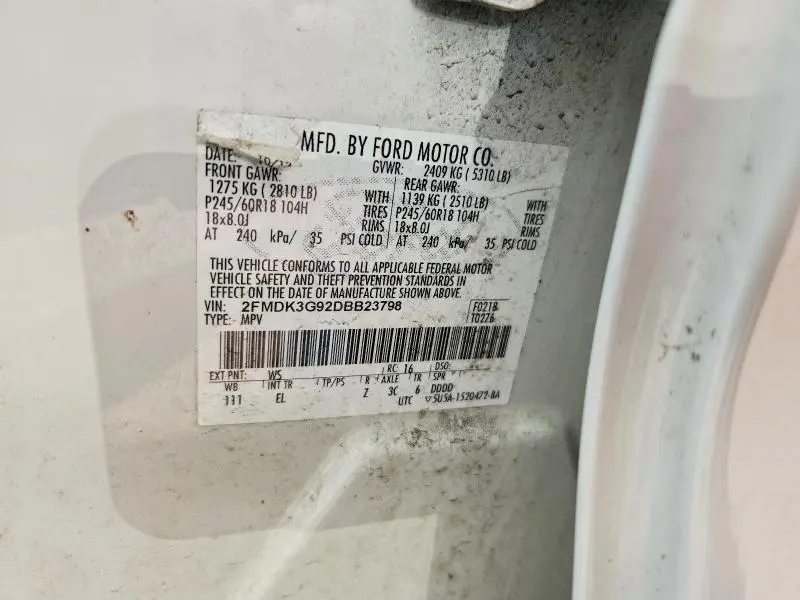 2013 FORD EDGE SE  