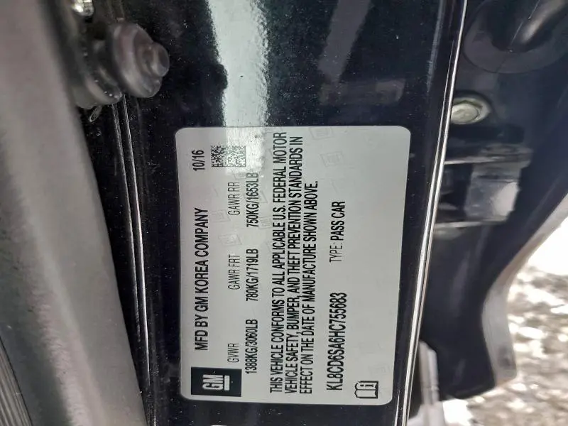 2017 CHEVROLET SPARK 1LT  