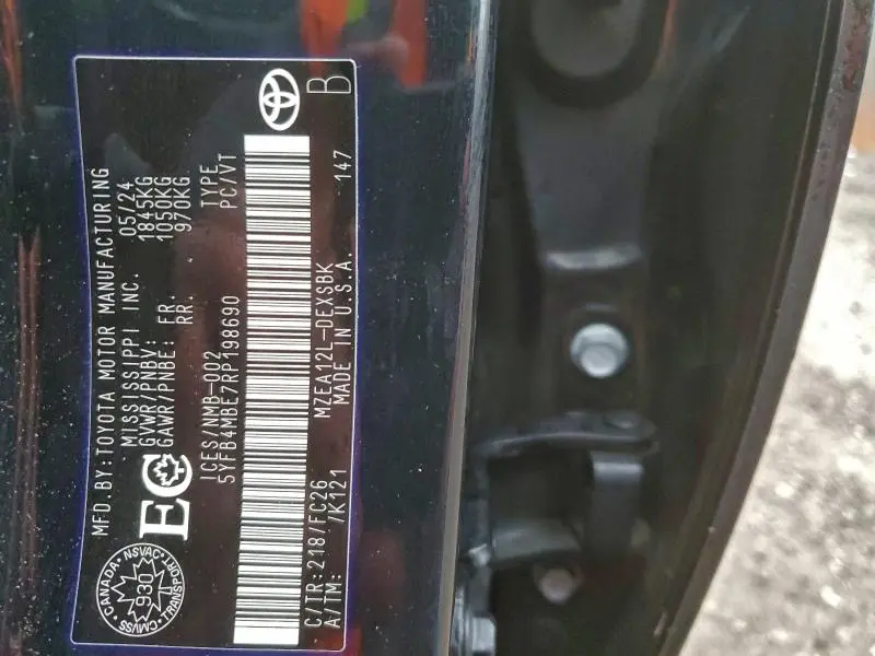 2024 TOYOTA COROLLA SE  