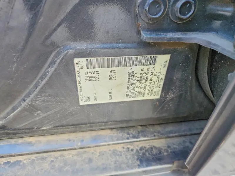 2010 NISSAN MAXIMA 3.5 S  