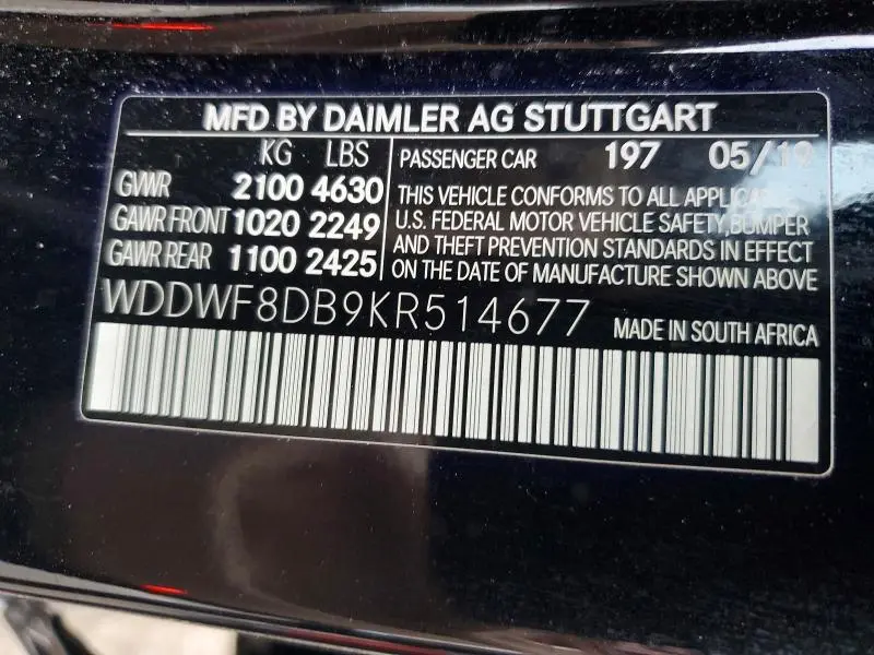 2019 MERCEDES-BENZ C 300  