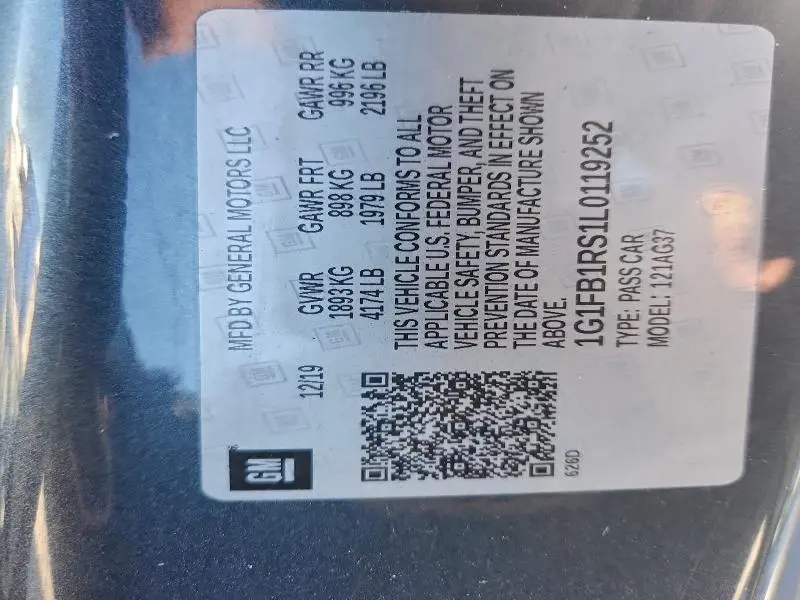 2020 CHEVROLET CAMARO LS  