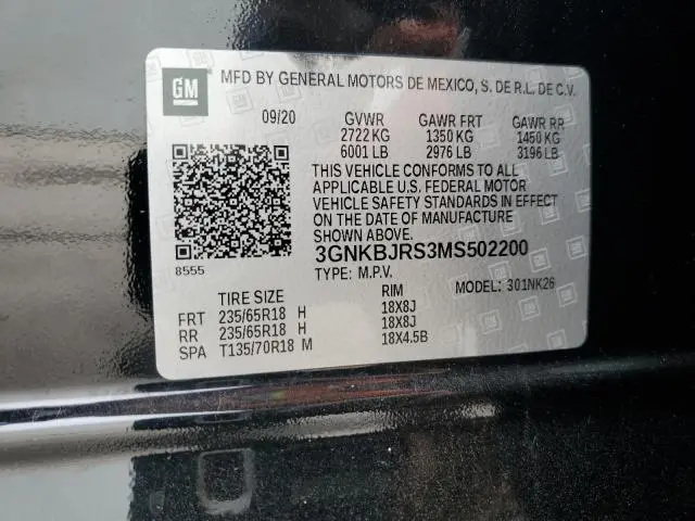 2021 CHEVROLET BLAZER 3LT  