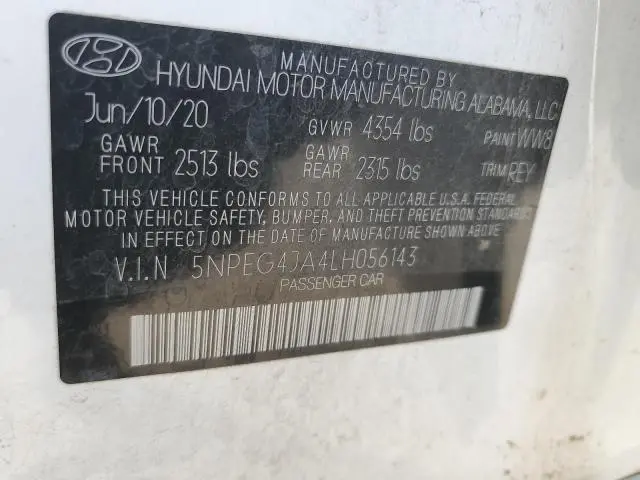 2020 HYUNDAI SONATA SE  