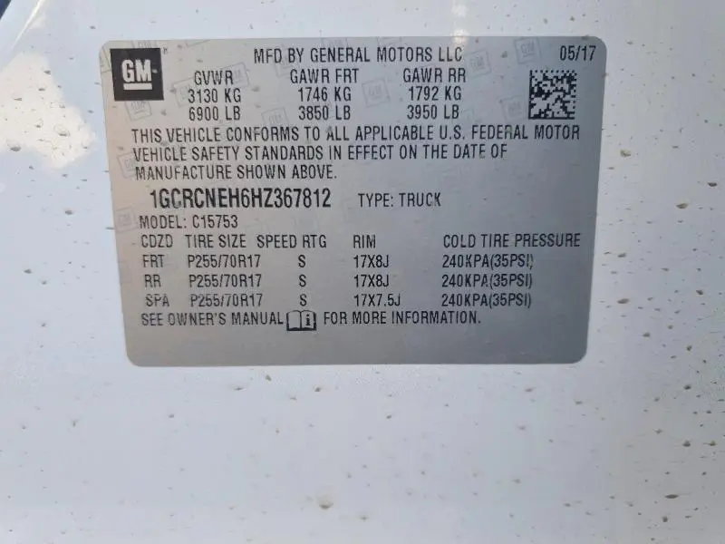 2017 CHEVROLET SILVERADO C1500/C1500 LS  