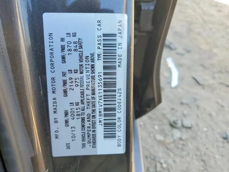 2014 MAZDA 3 TOURING  