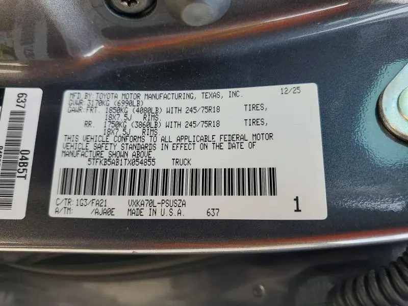 2026 TOYOTA TUNDRA SR  
