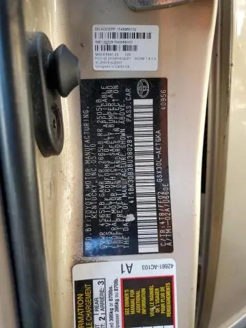 2011 TOYOTA AVALON BASE  