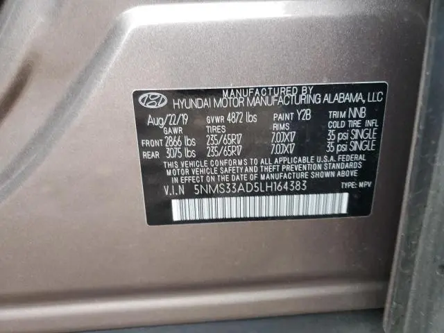 2020 HYUNDAI SANTA FE SEL  