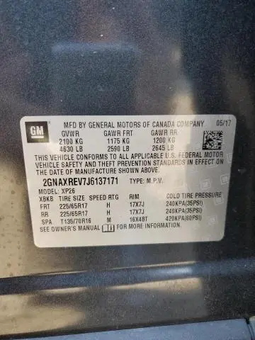 2018 CHEVROLET EQUINOX LS  