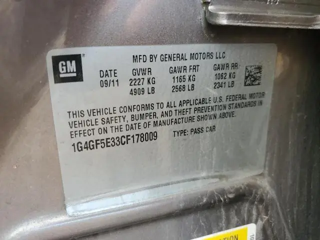 2012 BUICK LACROSSE PREMIUM  
