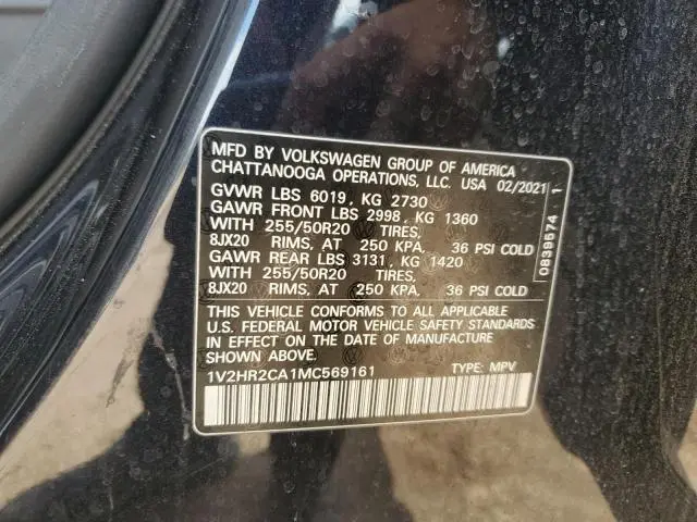 2021 VOLKSWAGEN ATLAS SE  