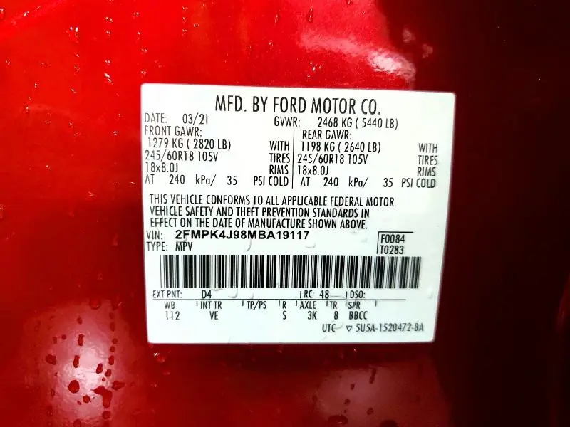 2021 FORD EDGE SEL  